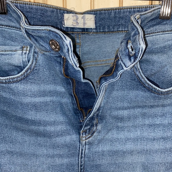 We the Free High Rise Raw Hem Skinny Blue Jeans 31 - Picture 7 of 11